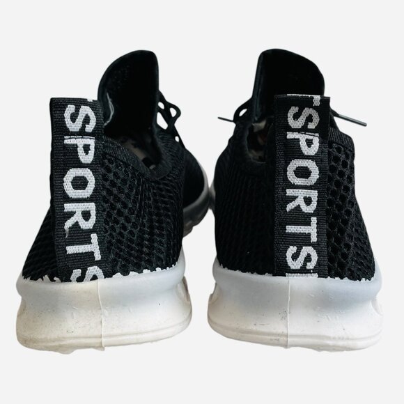 Women’s Black Mesh Athletic Sneakers Lace Up Running Walking Shoes Sz 10 NWOB - Picture 4 of 6